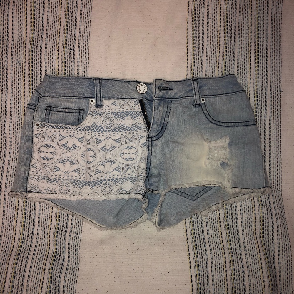 Blue short jean shorts
